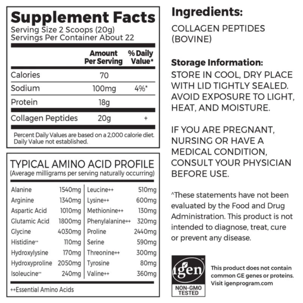 Orgain supplement facts